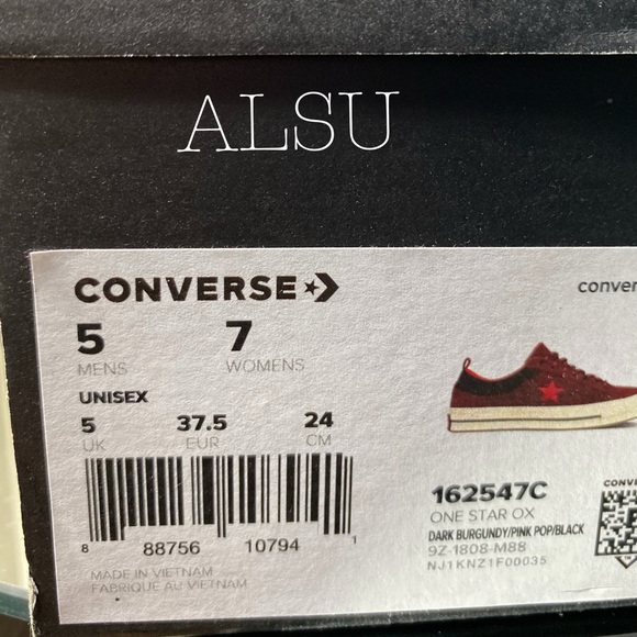 Converse One Star OX Suede Dark Burgundy W AUTHENT - Picture 8 of 8